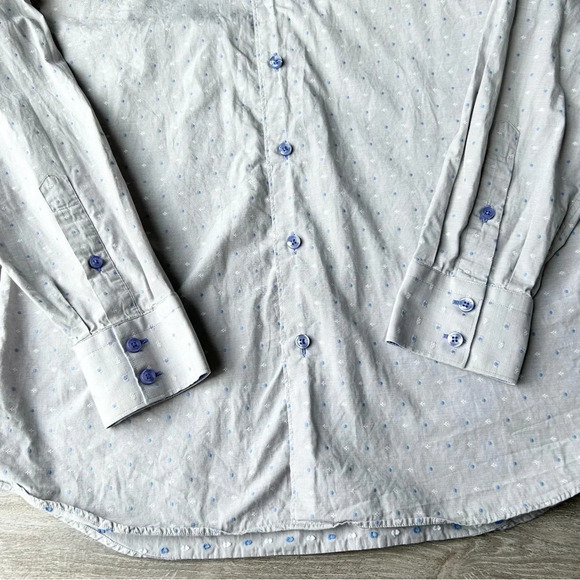 Bertigo  Textured Dots Cotton Button Down Casual Shirt - Picture 7 of 13